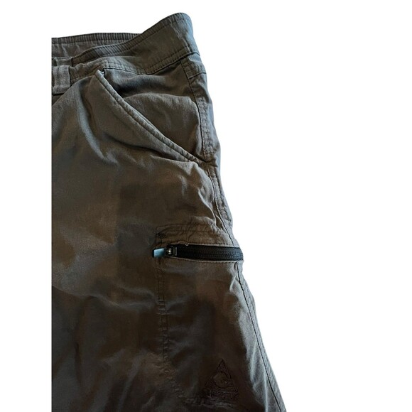 Gerry Belted Pocket Cargo Shorts Gray Canvas Shorts Size 36 Flaw - Picture 3 of 7